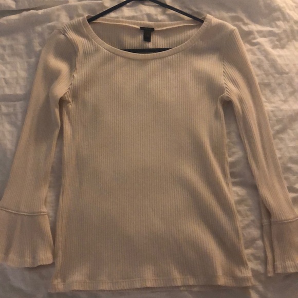 Cream ribbed top - Picture 1 of 2